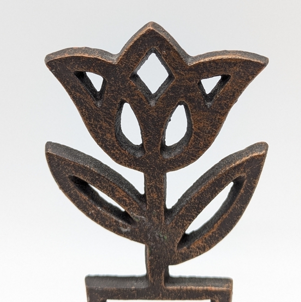 Tim Coffey for DEMDACO brown metal floral Friends Are Flowers accent decor - Picture 3 of 8